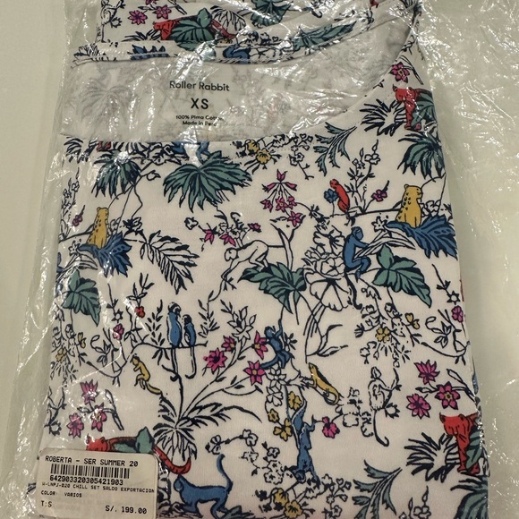 Roller Rabbit Multicolor Botanical Print Top - Picture 1 of 3